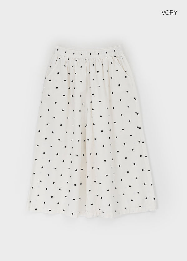 【BAON】Carton Linen Banding Wide Pants Koont Linen Banding Dot Wide Pants – BLACKUP