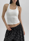 Thezel Back Point Halter Crop Top (Built-in Bra)