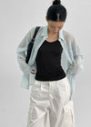 Racount Sheer Summer Oversized Shirt