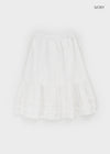 Juviner Banding Frill Midi Skirt