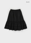 Juviner Banding Frill Midi Skirt