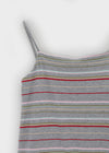 Seno Stripe Balloon Sleeveless Long Dress
