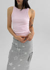 Padelin Seam Ribbed Sleeveless Top
