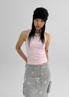 Padelin Seam Ribbed Sleeveless Top