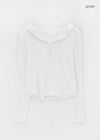 Rentica Summer Henry Neck Hooded Tee