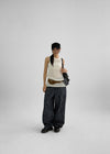 Disella Net Knit Long Sleeveless Top