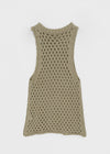 Disella Net Knit Long Sleeveless Top