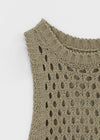 Disella Net Knit Long Sleeveless Top