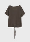Dexa Stripe Balloon Deep U Neck Tee