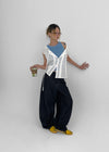 Belding Non-fade Raw Balloon Wide Denim Pants