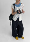 Belding Non-fade Raw Balloon Wide Denim Pants