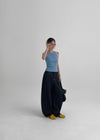 Belding Non-fade Raw Balloon Wide Denim Pants
