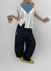 Belding Non-fade Raw Balloon Wide Denim Pants
