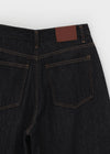 Belding Non-fade Raw Balloon Wide Denim Pants