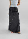 Shokan Nylon Cargo Long Skirt