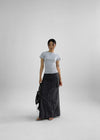 Zenbaro Nylon Cargo Long Skirt