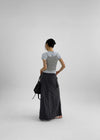 Zenbaro Nylon Cargo Long Skirt