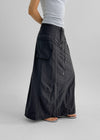 Zenbaro Nylon Cargo Long Skirt