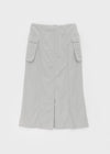 Zenbaro Nylon Cargo Long Skirt