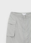 Zenbaro Nylon Cargo Long Skirt