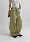 Mohin Button Stripe Strap Pants