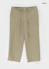 Mohin Button Stripe Strap Pants