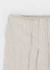 Mohin Button Stripe Strap Pants
