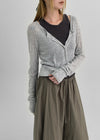 Flat Eyelet Summer Crop Cardigan