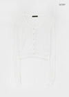 Flat Eyelet Summer Crop Cardigan