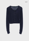 Flat Eyelet Summer Crop Cardigan