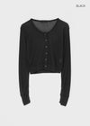Flat Eyelet Summer Crop Cardigan