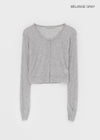 Flat Eyelet Summer Crop Cardigan
