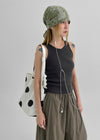 Dotemme Damage Ribbed Sleeveless