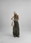 Lorit Stripe Strap Halter Sleeveless