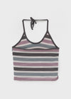 Lorit Stripe Strap Halter Sleeveless