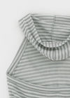 Relta Stripe Backless Halter Hooded Sleeveless