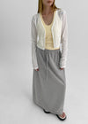 T-pila Stripe V-neck Crop Cardigan