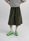 (UNISEX) Canview Nylon Curve Bermuda Banding Pants
