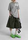(UNISEX) Canview Nylon Curve Bermuda Banding Pants