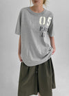 Tolnet Number Loose Fit Short Sleeve T-shirt
