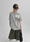 Tolnet Number Loose Fit Short Sleeve T-shirt
