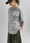 Tolnet Number Loose Fit Short Sleeve T-shirt