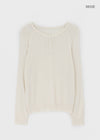 Dalang Loose Fit Henley Neck Knit Long Sleeve T-shirt
