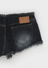 Shavern Cutting Denim Shorts