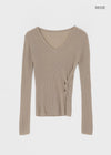 Ringdicky Button Slit Knit