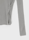 Ringdicky Button Slit Knit