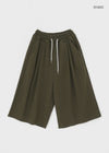 (UNISEX) Yukin Pintuck Bermuda Banding Pants