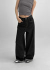 Kinya Zebra Wide Raw Denim Pants