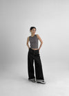 Kinya Zebra Wide Raw Denim Pants