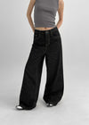 Kinya Zebra Wide Raw Denim Pants